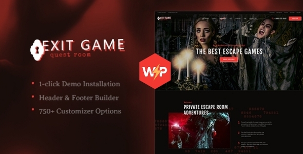 Exit Game | Escape Room & Quest Secret WordPress Theme