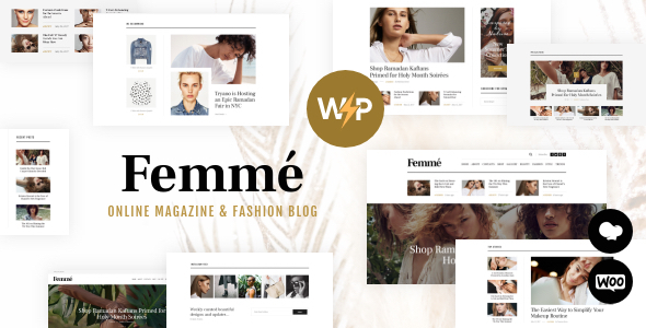 Femme - Fashion Blog & Style Magazine WordPress Theme + RTL