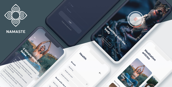 Namaste - Meditation Mobile App UI Kit