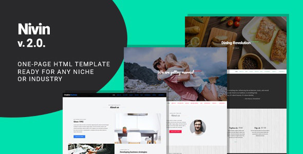 Nivin - Restaurant and Wedding Creative One-pager Template