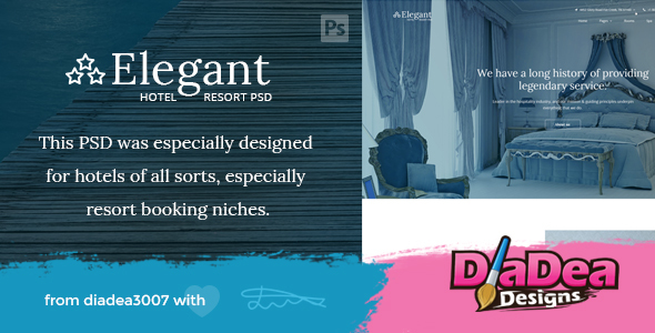 Elegant - Hotel & Resort Booking PSD Template