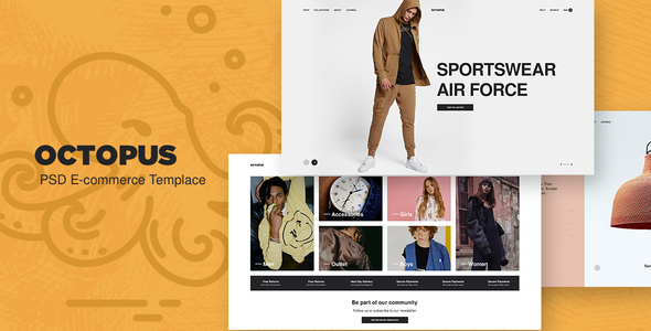 Octopus - eCommerce PSD Template product preview