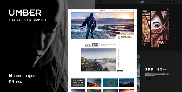 Umber | Photography PSD Template