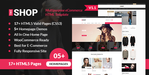 The Shop | Multipurpose e-commerce HTML Template listing image