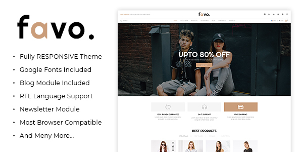 Favo - Multipurpose Responsive Fashion Opencart 3.x Theme