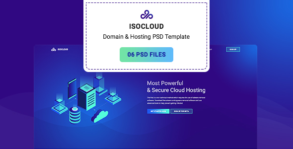 Isocloud - Domain and Hosting PSD Template