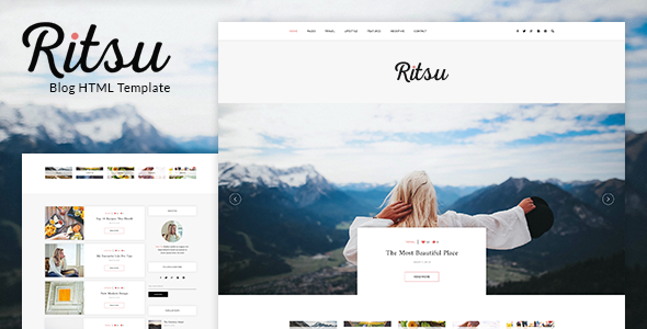 Ritsu - Responsive Blog HTML Template product preview