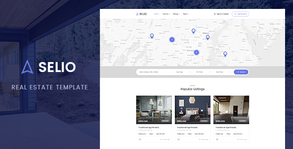 Selio - Real Estate PSD Template