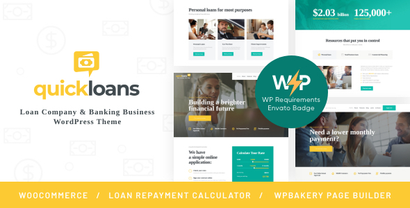 QuickLoans | Loan Company & Bank WordPress Theme