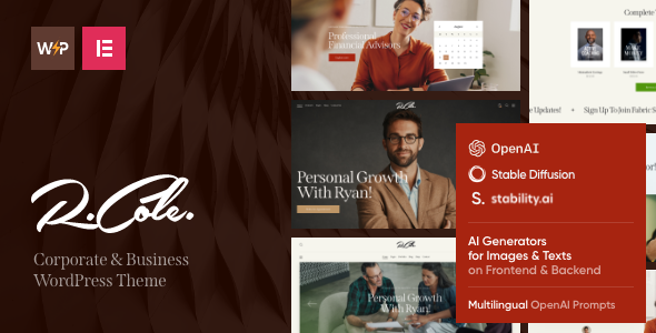 R.Cole | Life Coach & Business Coach WordPress Theme