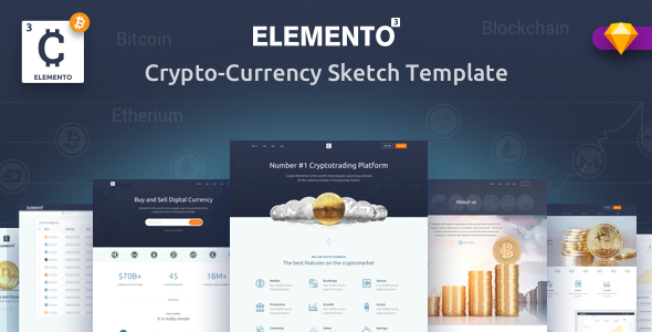 Cryto-Elemento | bitcoin Template for Sketch