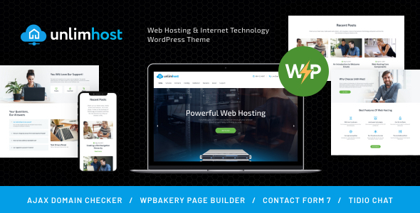 UnlimHost - Web Hosting & Cloud Service WordPress Theme