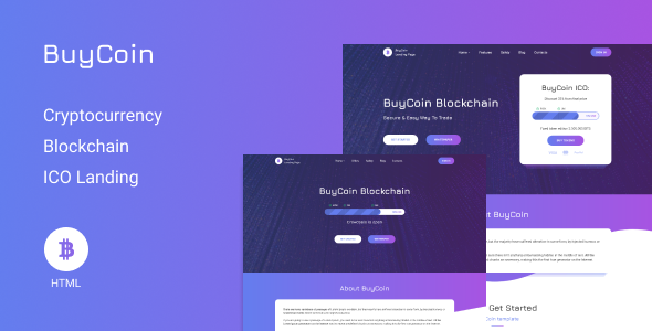 BuyCoin – Cryptocurrency Landing Page listing image