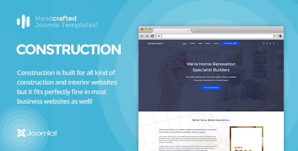 Preview image for IT Construction - Gantry 5, Interior Joomla Template