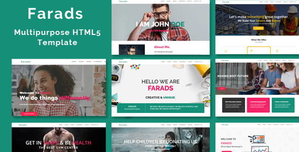Preview image for Farads – Multi-Purpose Responsive HTML5 Template