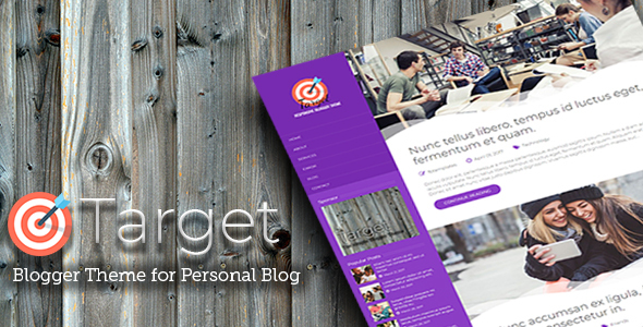 Product preview supplied for Target - Responsive Blogger Theme