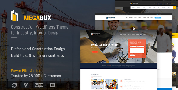 MegaBux - Construction WordPress Theme