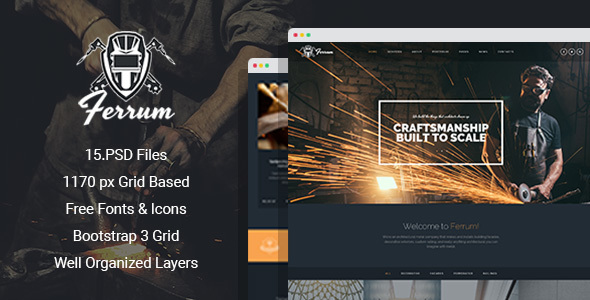 Ferrum - Welding And Metal Works PSD Template