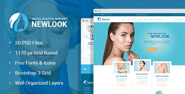 NewLook - Plastic Surgery Clinic PSD Template