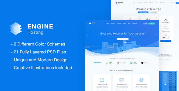 Engine Hosting - PSD Template