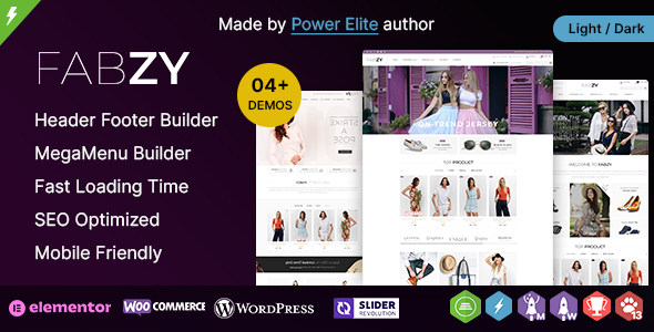 Fabzy WP - Fashion and Multi-purpose Elementor WooCommerce Theme listing image