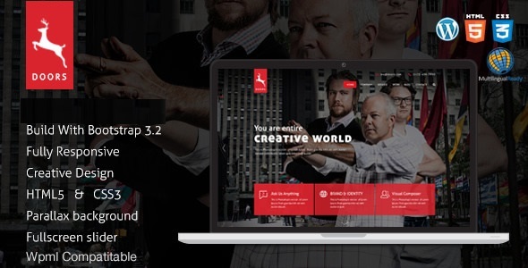 Preview image for Doors - Parallax Responsive One Page Joomla Template