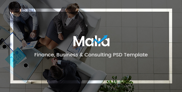 Malia - Finance, Business & Consulting PSD Template listing image