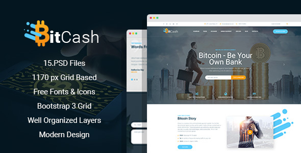 BitCash - Bitcoin PSD Template
