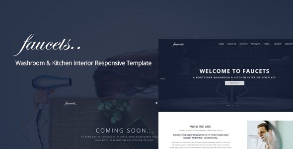 Faucets-Washroom & Kitchen Interior Responsive Template