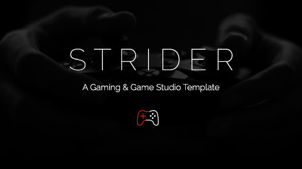 Product preview supplied for Strider - A Gaming and Game Studio Template (HTML)