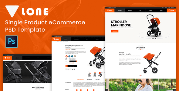 Lone – Single Product eCommerce PSD Template
