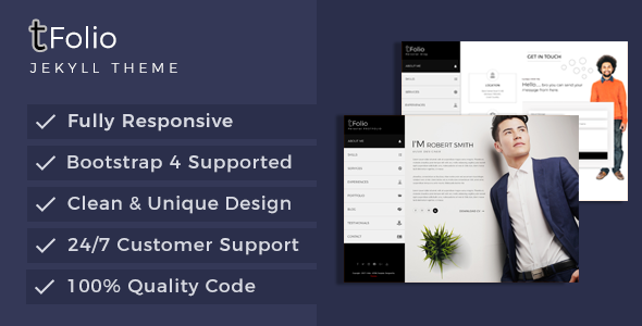 Tfolio - Personal Portfolio & CV / Resume Jekyll Theme