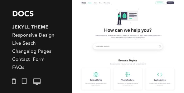 Docs - Responsive Documentation | Manual Jekyll Theme product preview