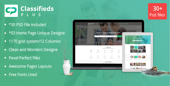 Classified Plus - Classifieds Websites PSD Templates