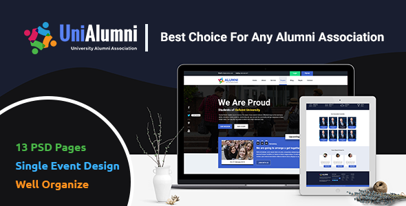 UniAlumni - University Alumni PSD Template