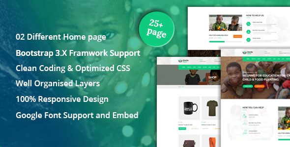 CharityHand - Charity / Nonprofit / Fundraising HTML5 Responsive Template listing image