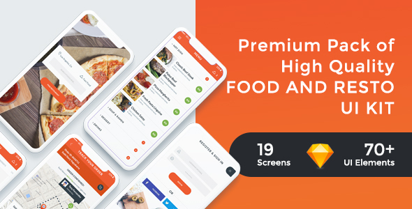 FoodRest - Food & Resto UI KIT for Sketch