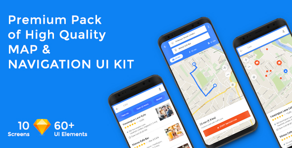 MapNavi - Maps & Navigation UI KIT for Sketch