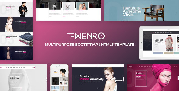 Wenro - Multipurpose Minimal eCommerce HTML Template listing image