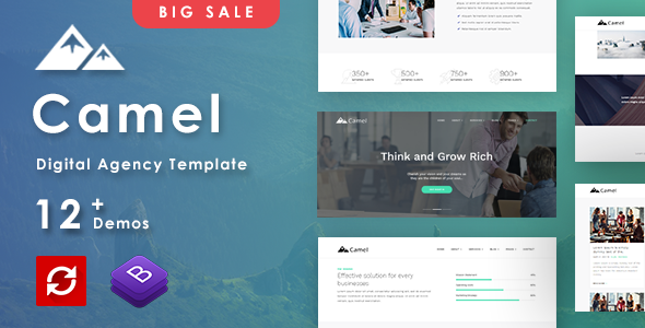 Product preview supplied for Camel - Business/Digital Agency Creative Template
