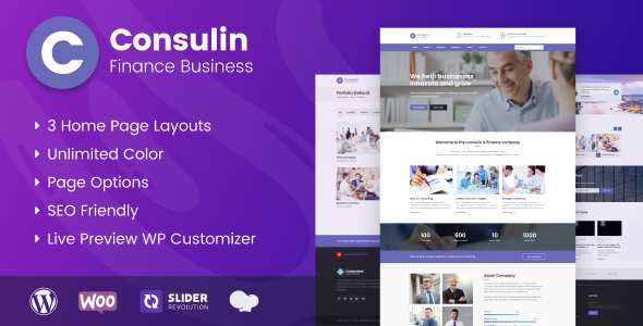 Consulin - Consultant Finance WordPress Theme