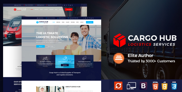 Preview image for Cargo HUB - Logistics HTML Template