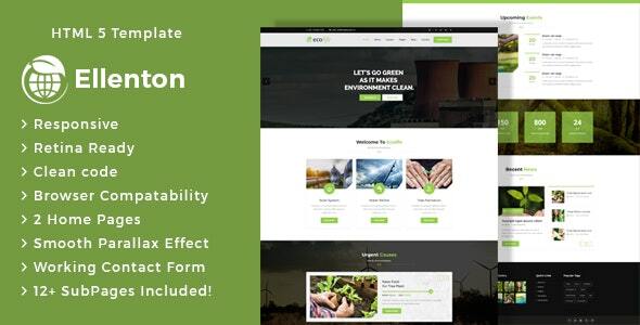 Ellenton - Environment / Non-Profit HTML Template product preview