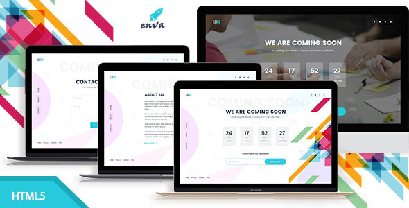 Product preview supplied for Enva - Creative Coming Soon Template
