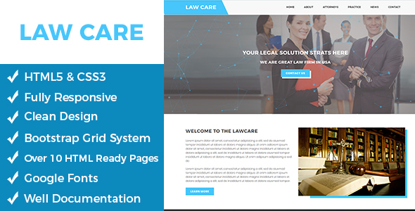 Lawcare – Lawyers Html Template