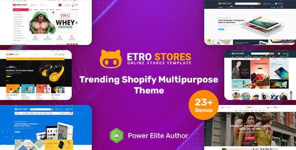 EtroStore - Responsive Multipurpose eCommerce Shopify Theme with 23+ Unique Shop Demos Ready