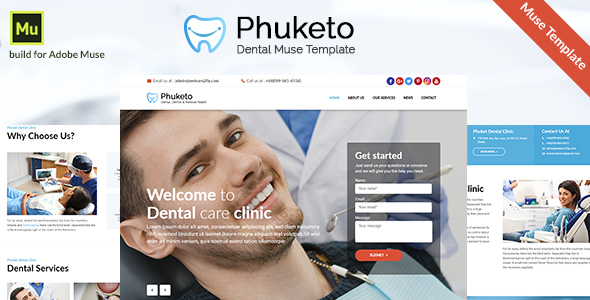 Phuketo - Dental Muse Template product preview