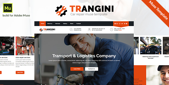 Trangini - Car Repair Muse Template