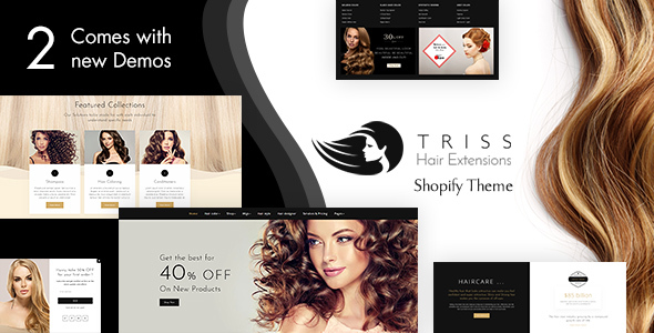 Triss - Hair Extension, Beauty Salon Shopify Theme listing image