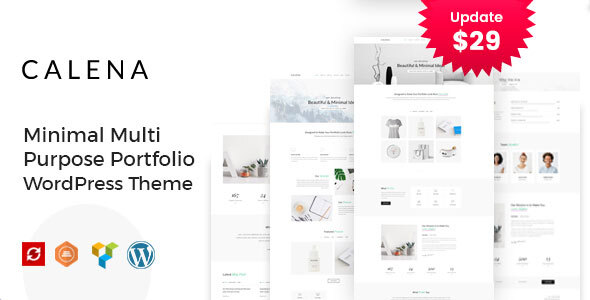 Calena – Minimal Multi-Purpose Portfolio WordPress Theme listing image